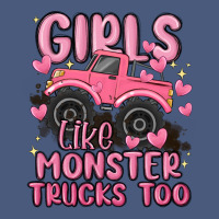Girls Like Monster Trucks Too Vintage Hoodie | Teevron
