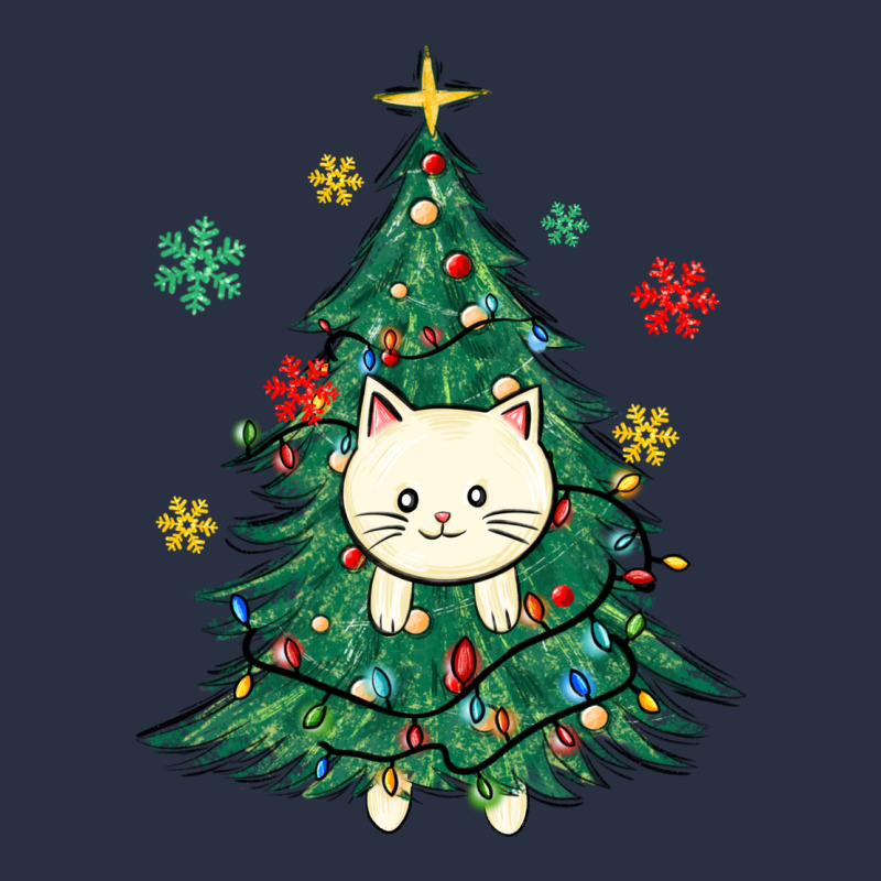 Christmas Tree Cat Heavyweight Sweatshirt by MaliasSmallBusiness | Teevron