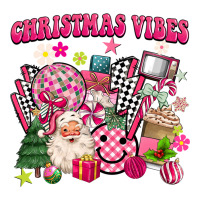 Retro Pink Christmas Vibes Long Sleeve Tee | Teevron