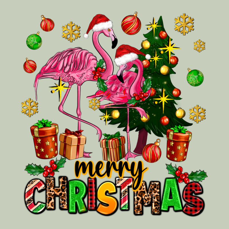 Flamingo Merry Christmas Ladies Tee by AdoDesignShop | Teevron