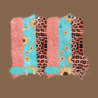 Sunflower Leopard Jute Pattern Brushstrokes Premium Tee | Teevron