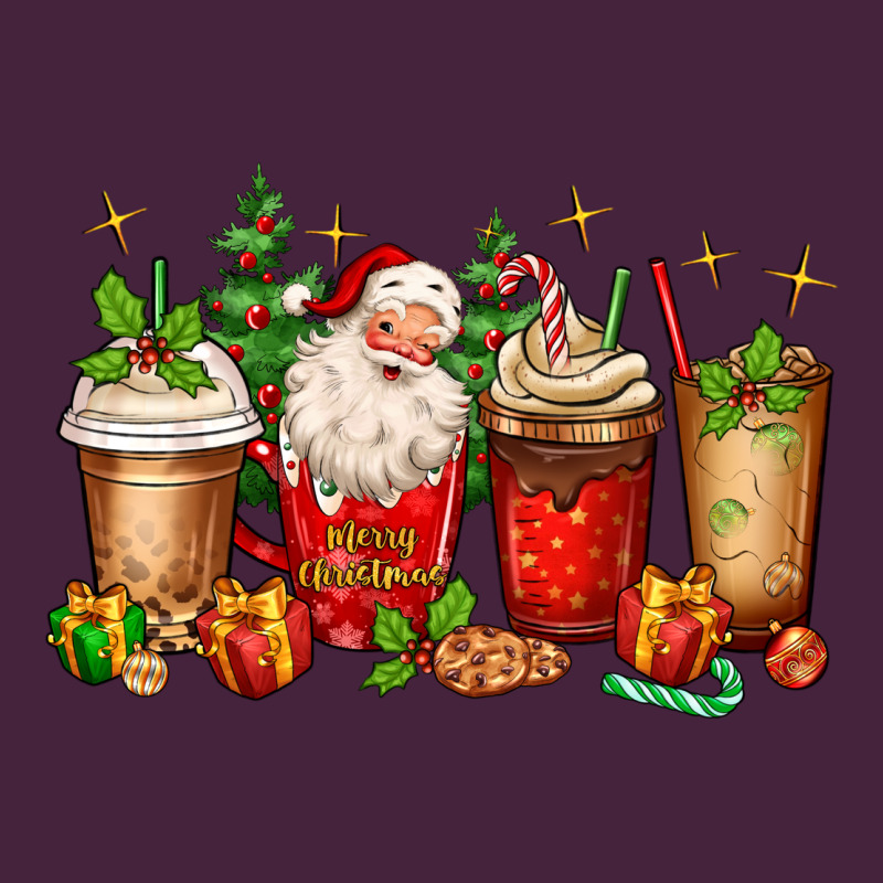 Christmas Santa Coffee Cups Long Sleeve Tee by MaliasSmallBusiness | Teevron