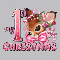 My First Christmas Pink Reindeer Long Sleeve Tee | Teevron