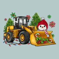 Christmas Bulldozer Snowman Heavy Core Tee | Teevron