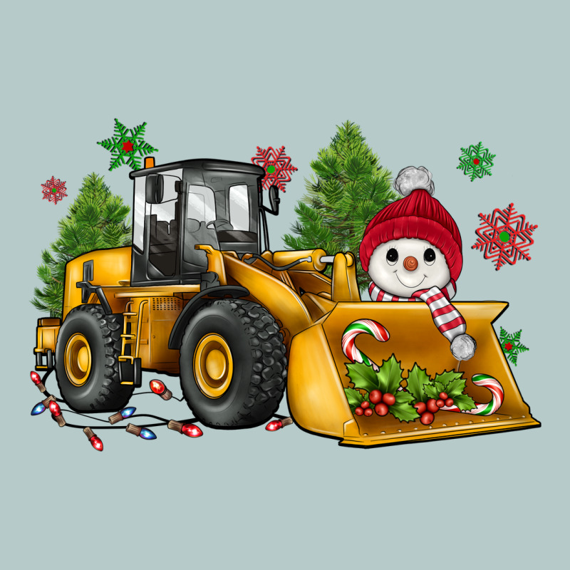 Christmas Bulldozer Snowman Heavy Core Tee by JahusDesignShop | Teevron