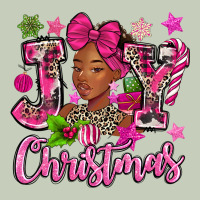 Pink Christmas Joy Black Woman Long Sleeve Tee | Teevron