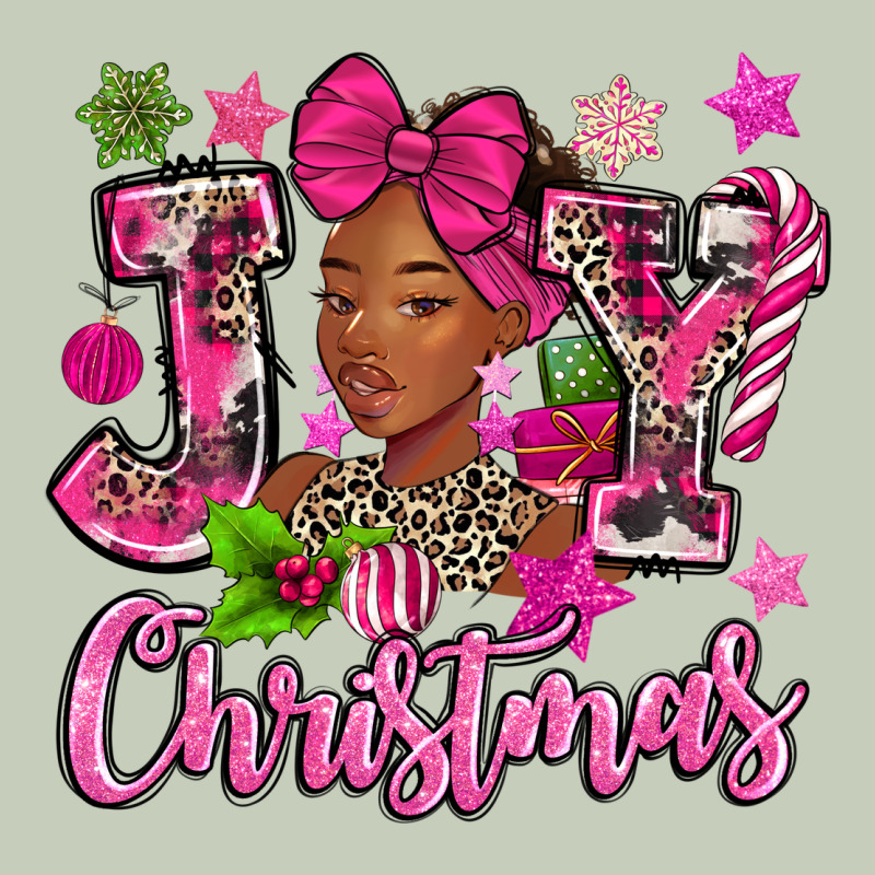 Pink Christmas Joy Black Woman Long Sleeve Tee by MaliasSmallBusiness | Teevron