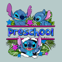 Preview Flower Stitch Blue Preschool Heavy Core Tee | Teevron