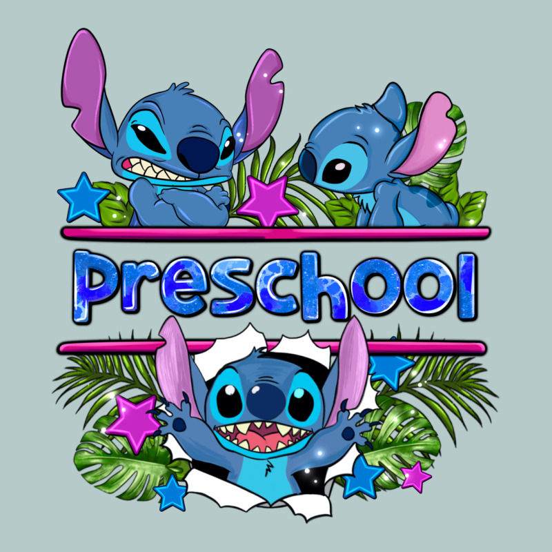 Preview Flower Stitch Blue Preschool Heavy Core Tee by AdoDesignShop | Teevron