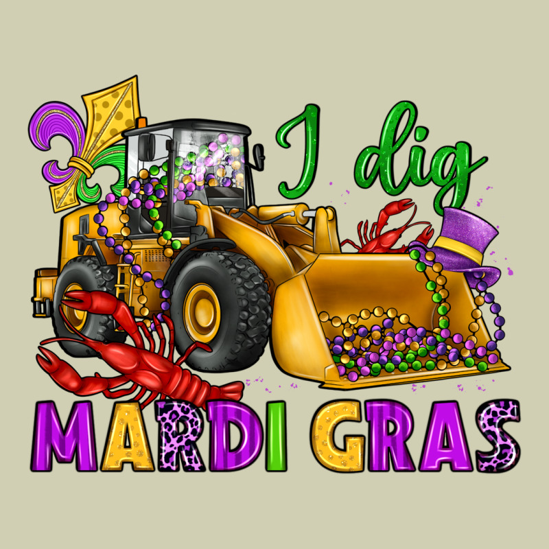 I Dig Mardi Gras Bulldozer Heavy Core Tee by JahusDesignShop | Teevron