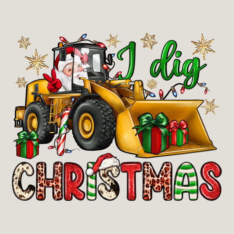 I Dig Christmas Bulldozer Santa Heavy Core Tee by JahusDesignShop | Teevron