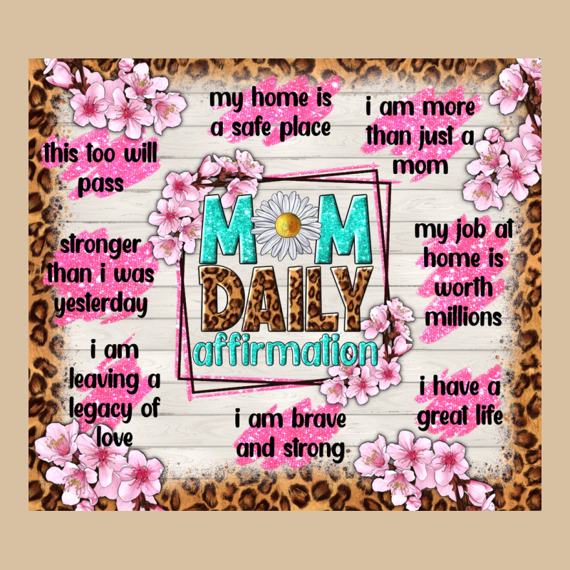 Mom Daily Affirmation Heavyweight Hoodie by TumblerDesignByShophia | Teevron