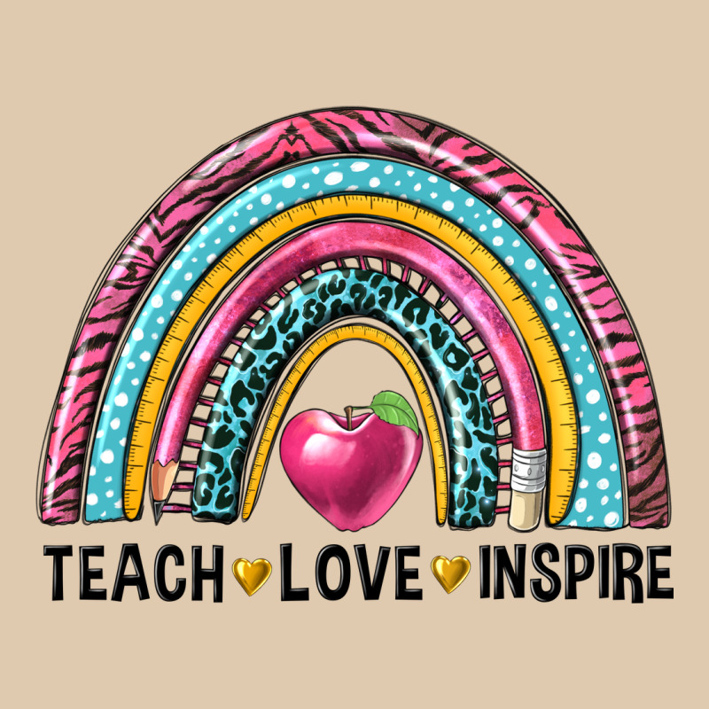 Rainbow Teach Love Inspire Heavyweight Sweatshirt by NancyCooperArtShop | Teevron