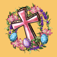 Cross With Floral Wreath And Easter Eggs Vintage Hoodie | Teevron