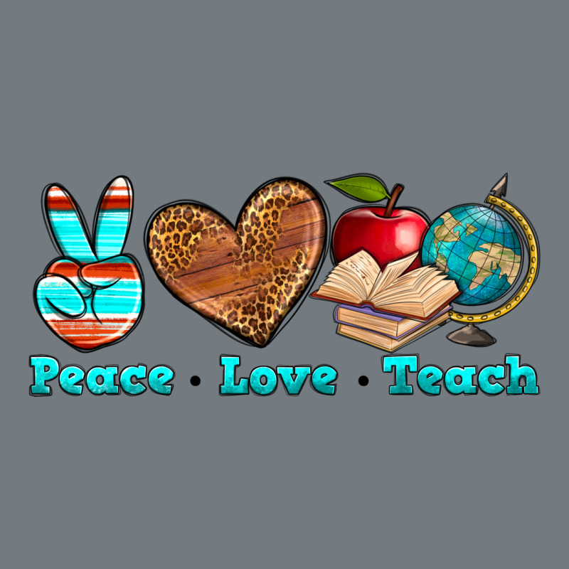 Peace Love Teach Heavyweight Sweatshirt by NancyCooperArtShop | Teevron