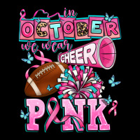 In October We Wear Cheer Pink Football Ladies Tee | Teevron