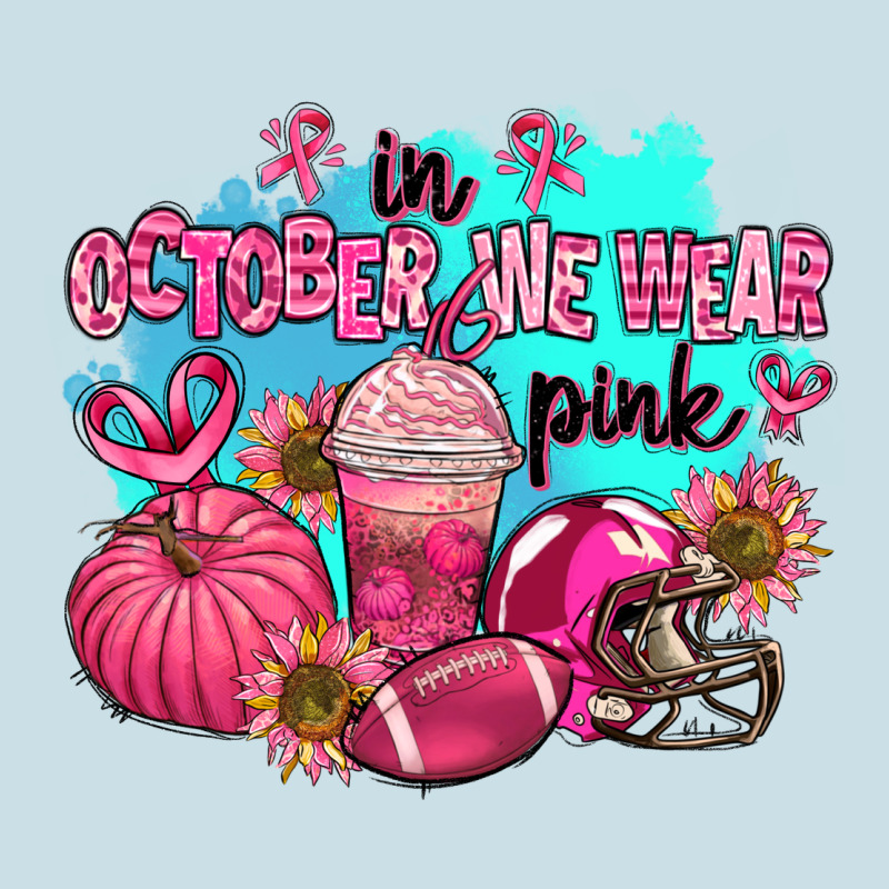 In October We Wear Pink American Football Ladies Tee by AdoDesignShop | Teevron
