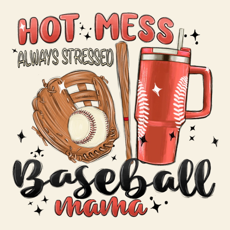 Hot Mess Always Stressed Baseball Mama Stanley Cup Vintage Tee by MaliasSmallBusiness | Teevron