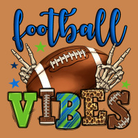 Football Vibes Green And Blue Heavyweight Hoodie | Teevron