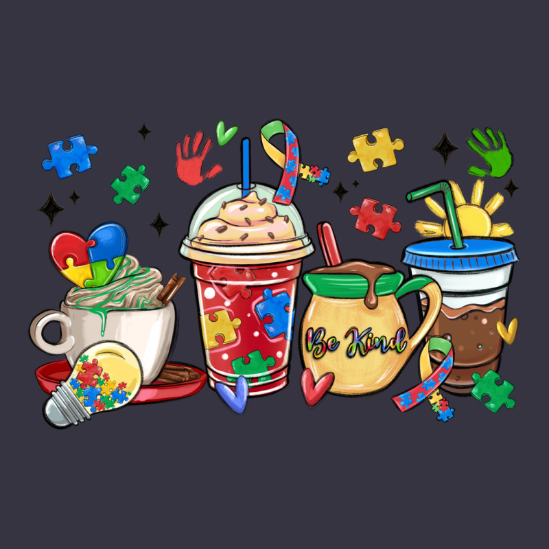 Autism Awareness Day Coffee Cups Vintage Hoodie by MaliasSmallBusiness | Teevron
