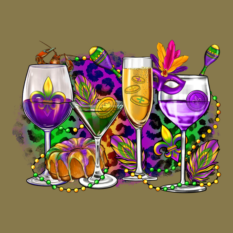 Mardi Gras Wine Glasses Cowgirl Premium Hoodie by CowGirlArtShop | Teevron