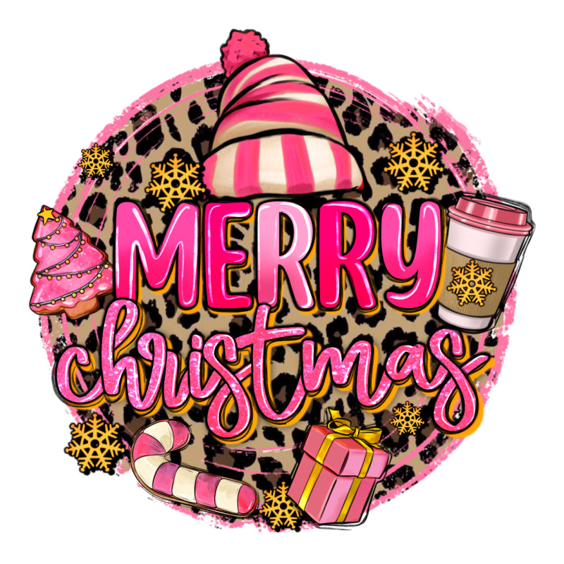 Pink Merry Christmas Long Sleeve Tee by MaliasSmallBusiness | Teevron