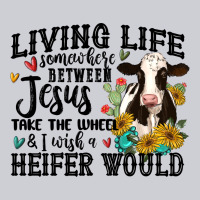Living Life Somewhere Between Jesus Take The Wheel Heavyweight Sweatshirt | Teevron