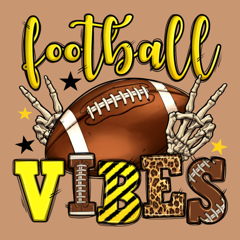 Football Vibes Yellow And Black Team Color Heavyweight Hoodie by HowdyJamesFarm | Teevron