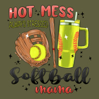 Hot Mess Always Stressed Softball Mama Stanley Cup Vintage Tee | Teevron