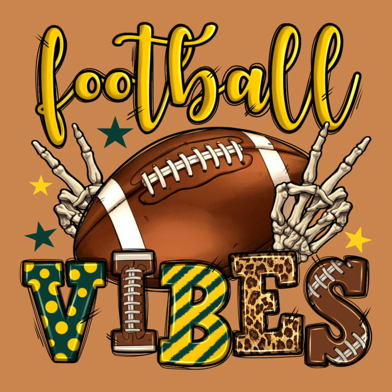 Football Vibes Yellow And Green Team Color Heavyweight Hoodie by HowdyJamesFarm | Teevron