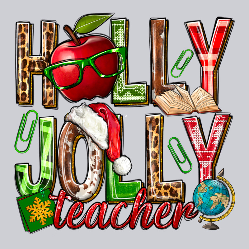 Holly Jolly Teacher Heavyweight Sweatshirt by NancyCooperArtShop | Teevron