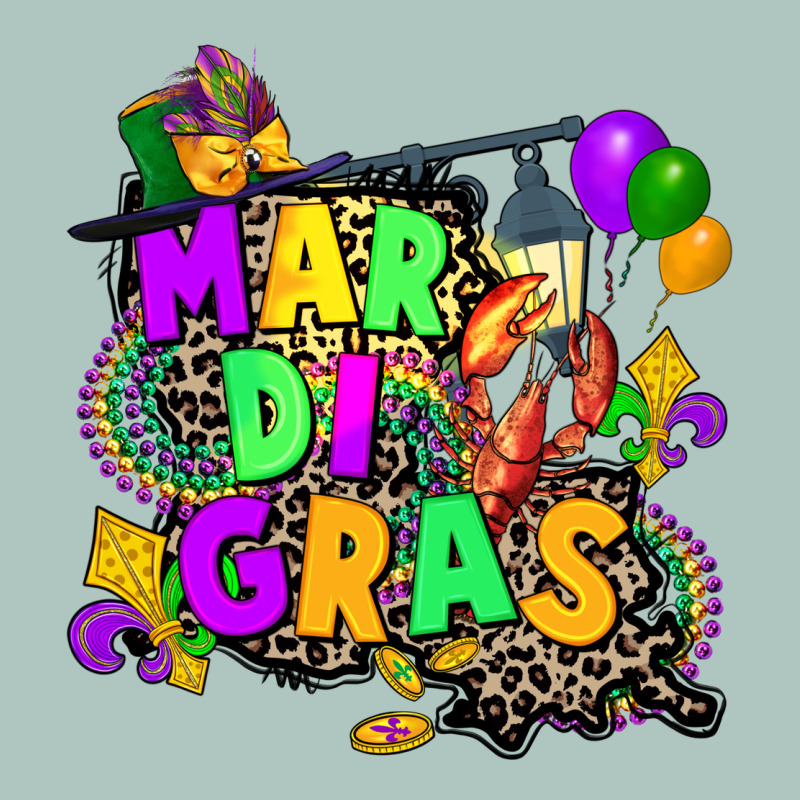 Louisiana Map Mardi Gras Premium Sweatshirt by CowGirlArtShop | Teevron