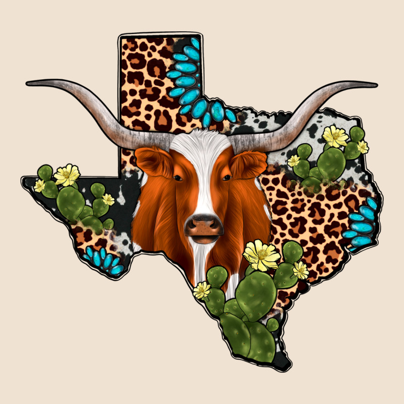 Longhorn Texas Map Urban Heavy Tee by AdoDesignShop | Teevron
