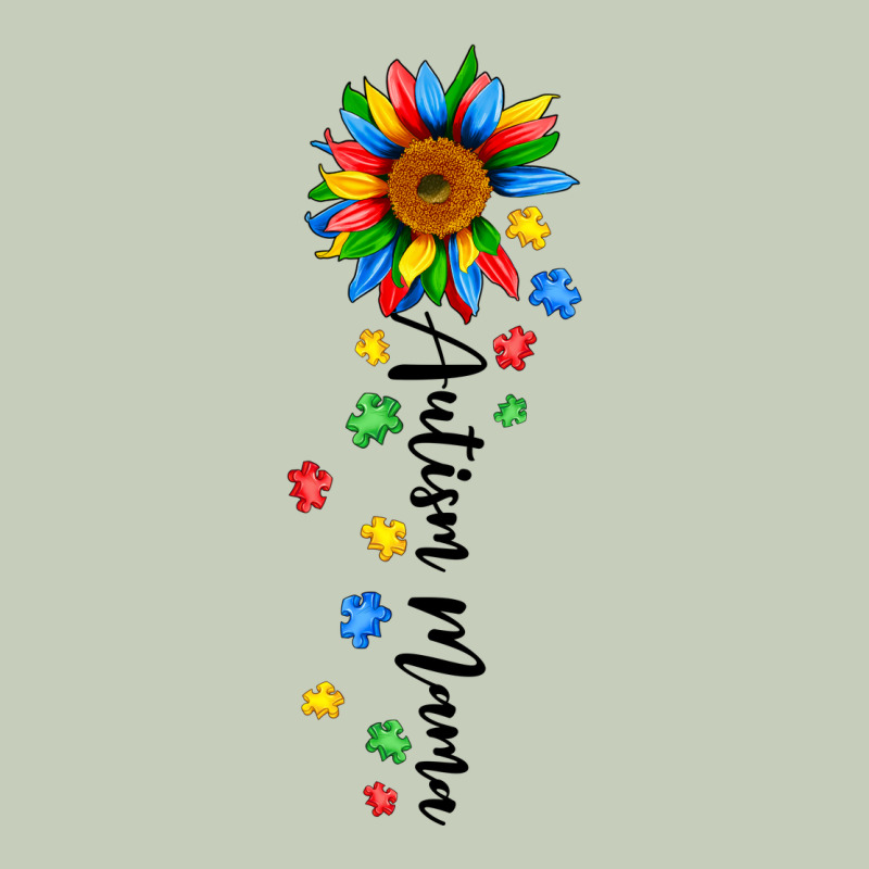Autism Mama Sunflower Black Ladies Tee by JahusDesignShop | Teevron