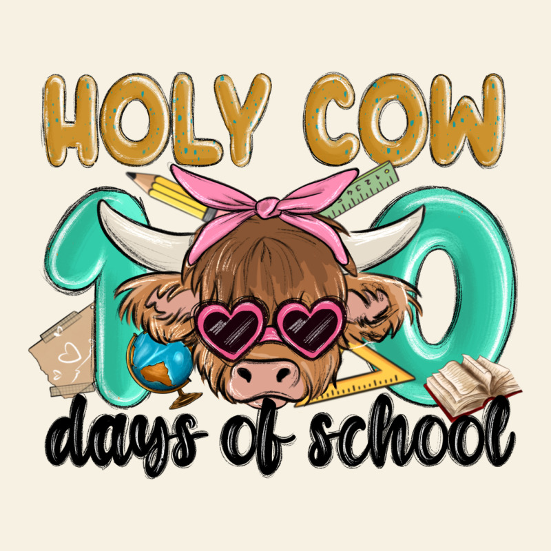Holy Cow 100 Days Of School Vintage Tee by MaliasSmallBusiness | Teevron