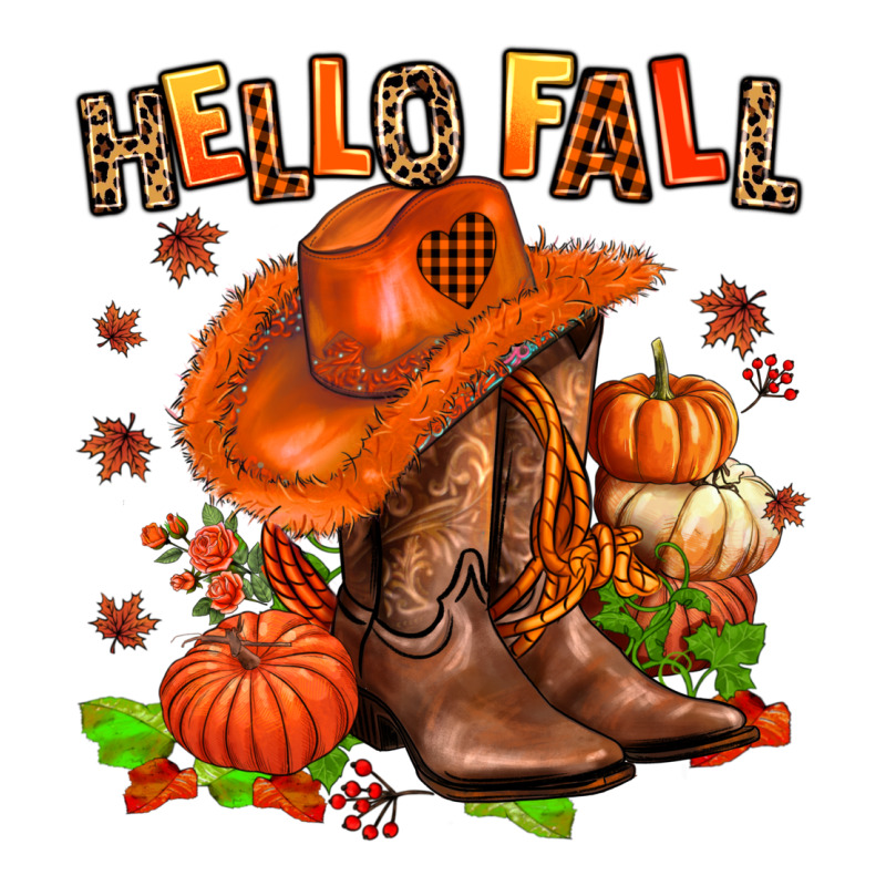 Hello Fall Pumpkins  Cowgirl  And Roses Ladies Tee by AdoDesignShop | Teevron