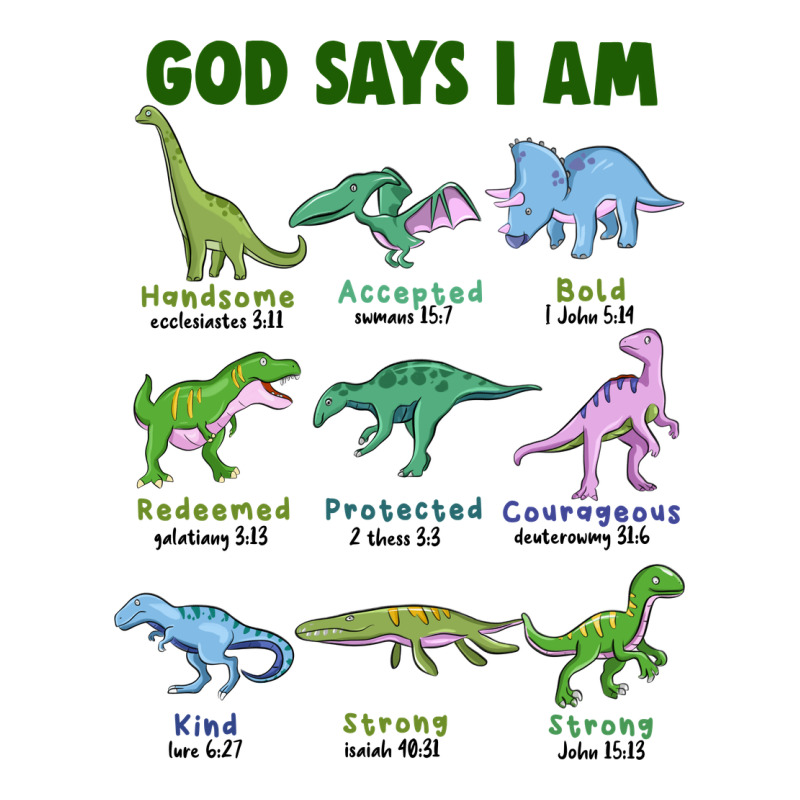 God Says I Am Dinosaurs Ladies Tee by JahusDesignShop | Teevron