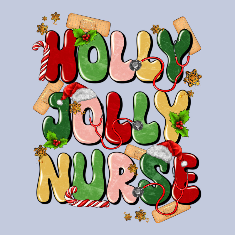 Holly Jolly Nurse Long Sleeve Tee by MaliasSmallBusiness | Teevron