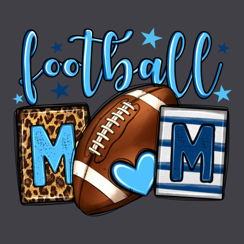 Football Mom Blue Team Color Heavyweight Hoodie by HowdyJamesFarm | Teevron