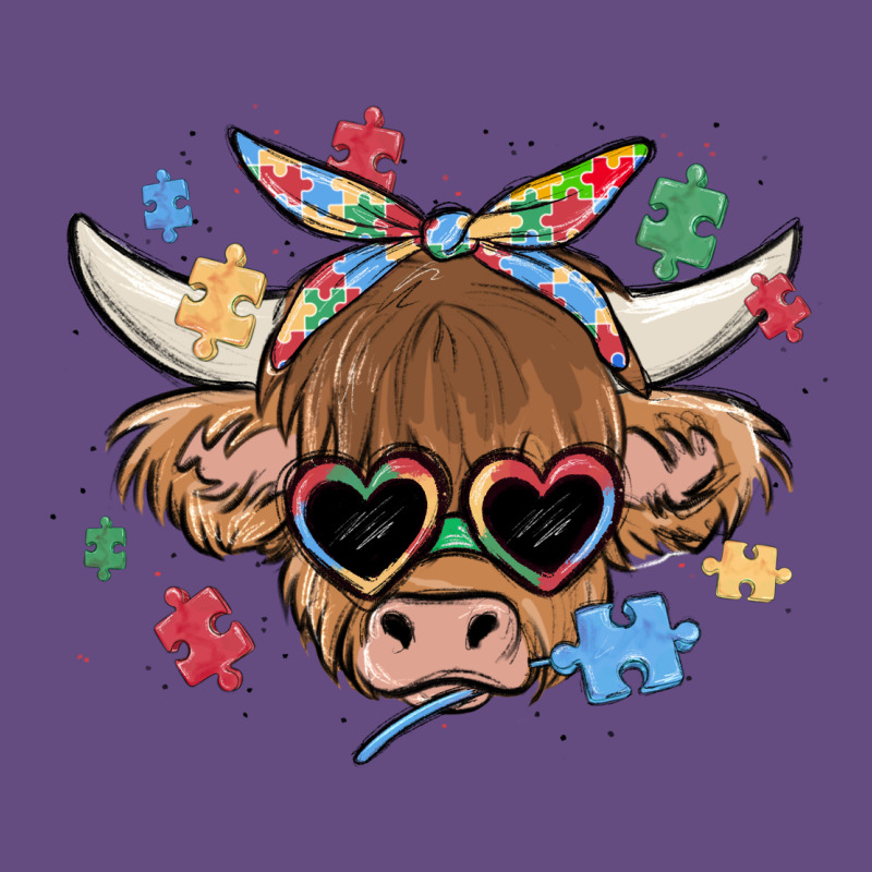 Autism Awareness Cow Vintage Hoodie by MaliasSmallBusiness | Teevron