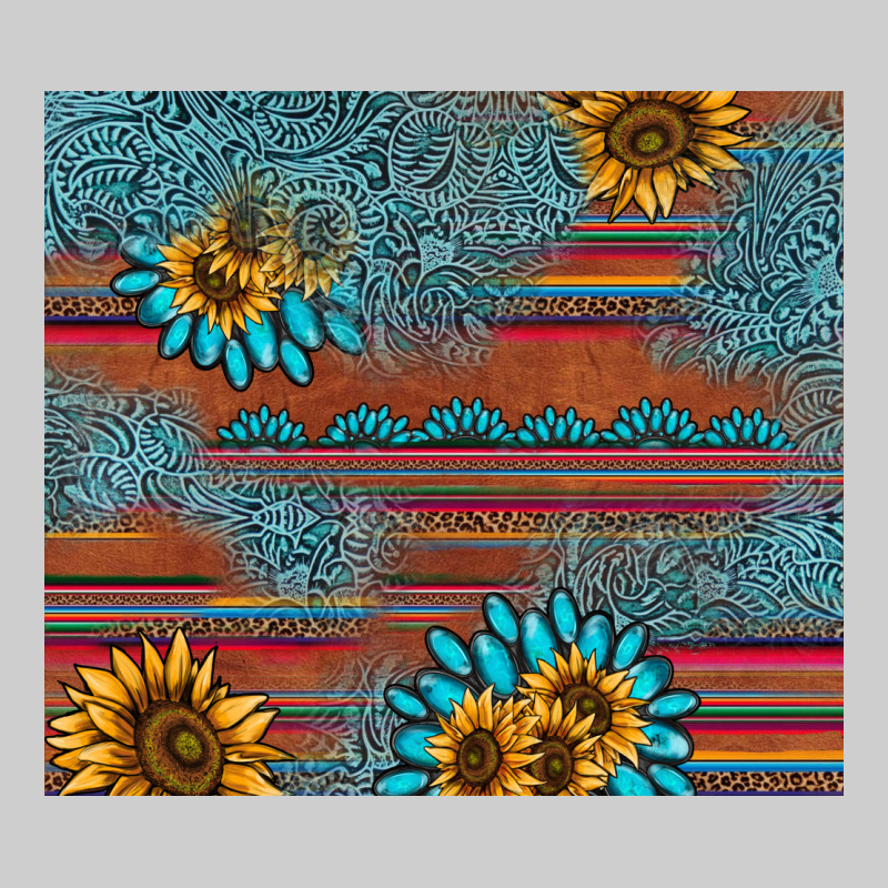 Sunflower Gemstone Serape Tumbler Premium Tee by AdoDesignShop | Teevron