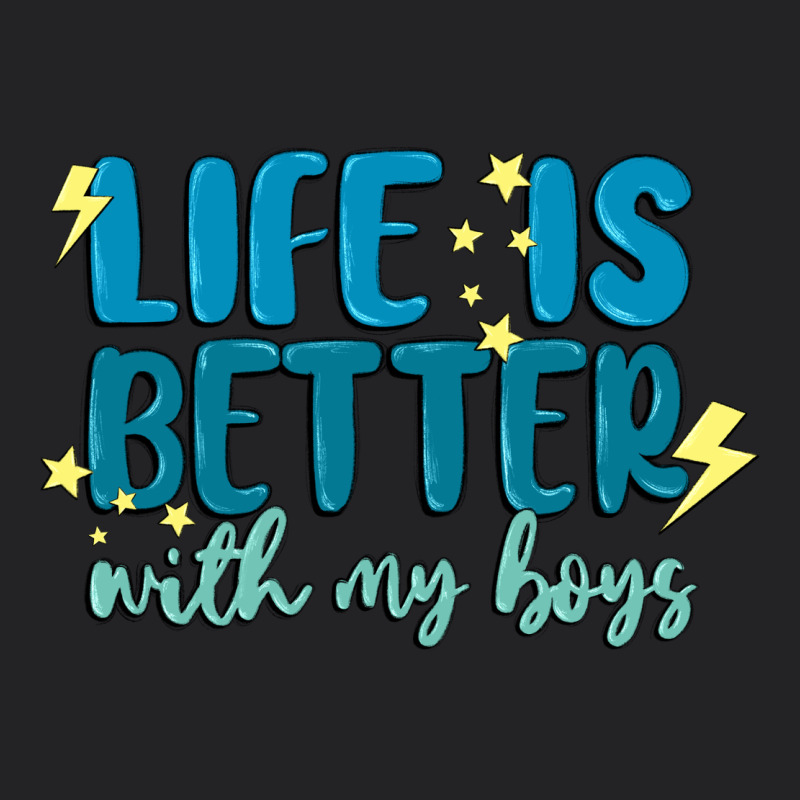 Life Is Better With My Boys Vintage Tee by MaliasSmallBusiness | Teevron