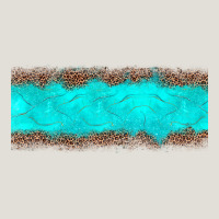 Turquoise Leopard Heavy Core Tee | Teevron