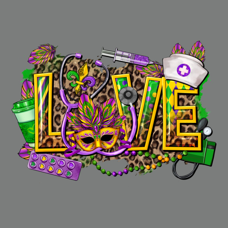 Mardi Gras Love Nurse Premium Hoodie by CowGirlArtShop | Teevron