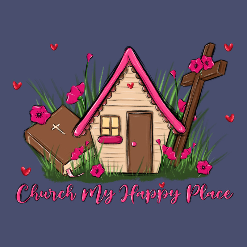 Church Is My Happy Place Vintage Tee by MaliasSmallBusiness | Teevron