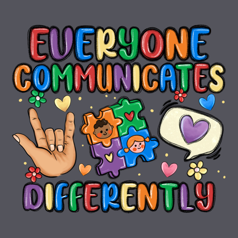 Everyone Communicates Differently Vintage Hoodie by MaliasSmallBusiness | Teevron