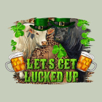 Let's Get Lucked Up Charolais And Black Angus Bull Ladies Tee | Teevron