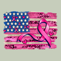 American Flag And  Cancer Ribbon Pattern Ladies Tee | Teevron