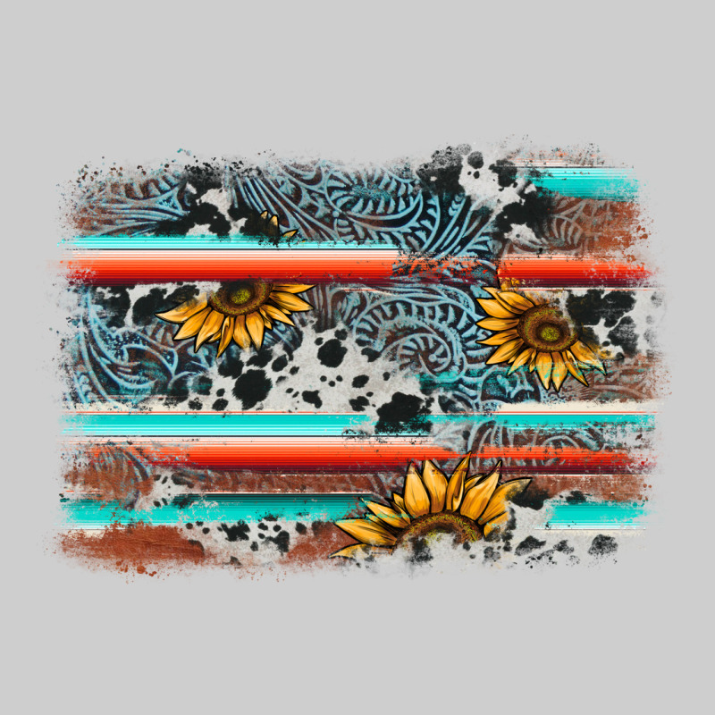 Serape Cowhide Sunflower Background Premium Tee by AdoDesignShop | Teevron