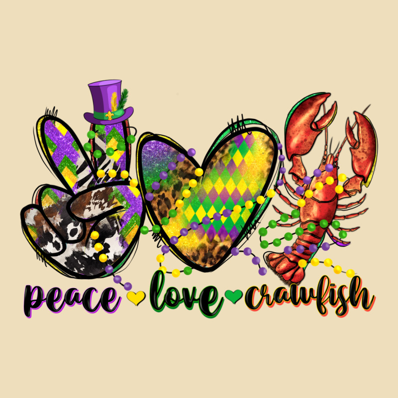 Peace Love Crawfish Mardi Gras Premium Hoodie by CowGirlArtShop | Teevron